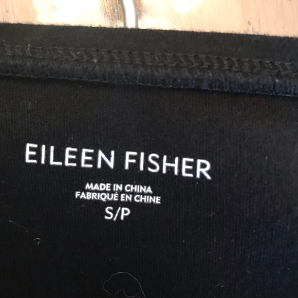 Eileen Fisher Black 3/4 sleeve shirt - Picture 5 of 7